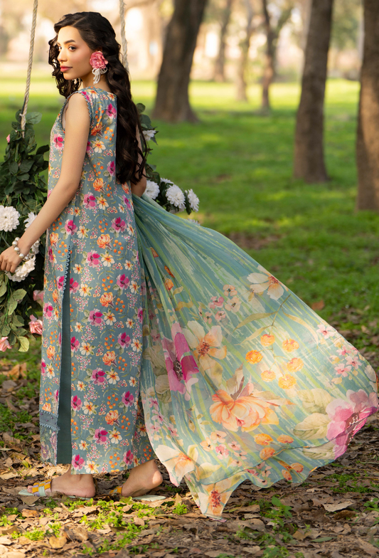 Eden Garden Chapter 3 - D06 Chiffon Pakistani Summer Dresses - Humdum - 2