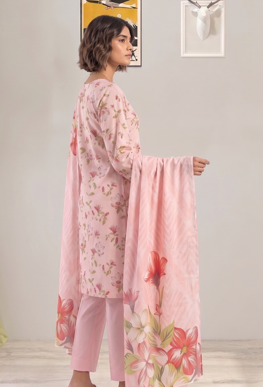 Floral Lawn Cotton Pakistani Summer Dresses - Humdum - 2
