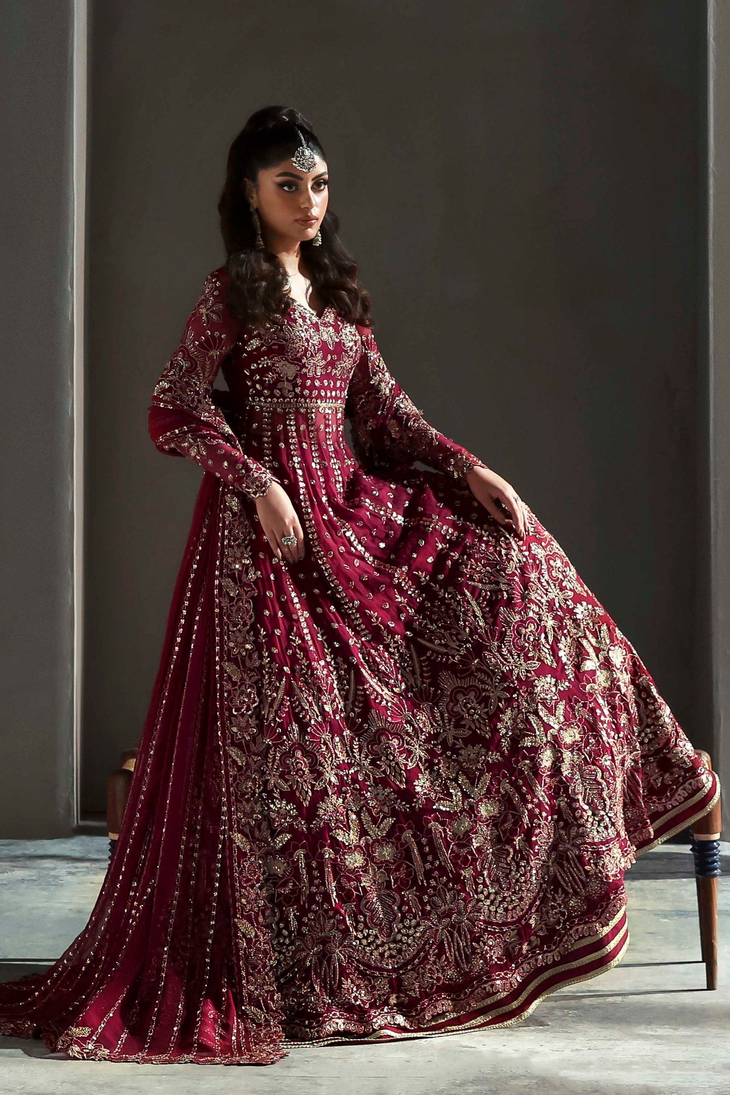 Mahroze Raw Silk Pakistani Formal Dresses - Akbar Aslam - 8