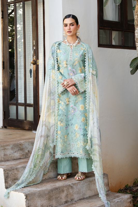 TIVARA (AZ-03) Chiffon Pakistani Summer Dresses - aabyaan - 2