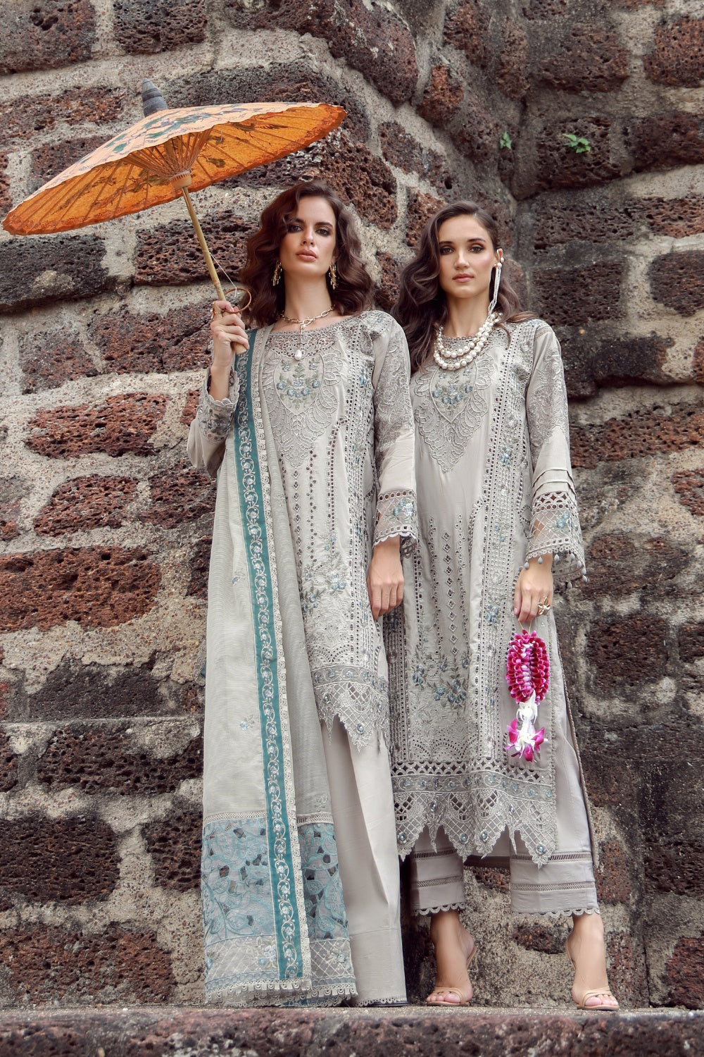 Grey Dusk Farshi Shalwar With Short Shirt