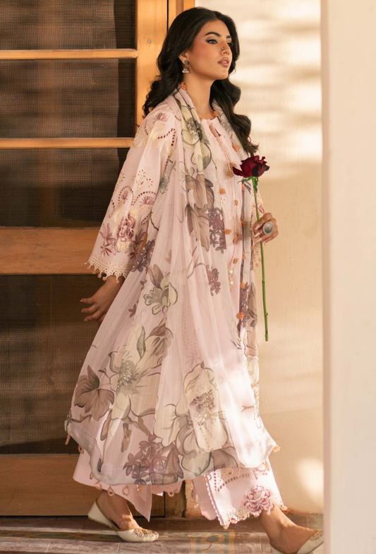 Mehrmaa - D07 Nuraaya Organza Pakistani Summer Dresses - Humdum - 2