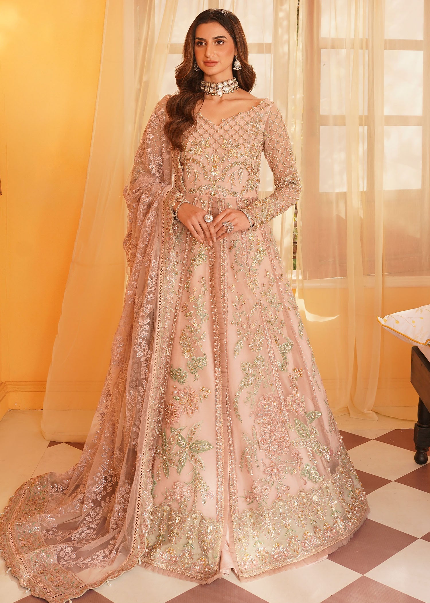 salmon pink formal dresses Azazie A-Line/Princess V-Neck Floor-Length Chiffon Girl Formal Dresses