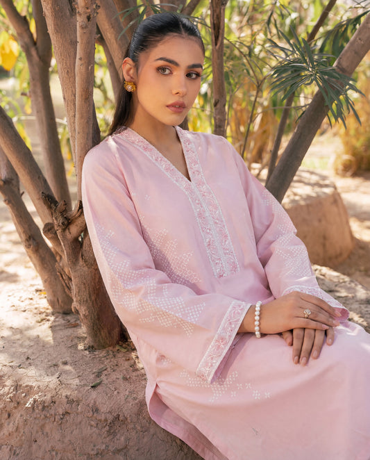 Fountain - Pink Premium Fabric Pakistani Summer Dresses - Sahiba-clothing - 2