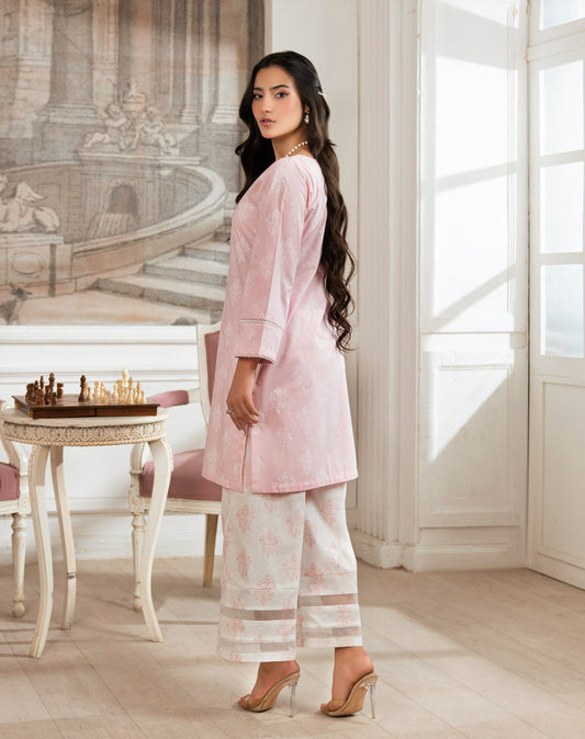 Baikal Pink Premium Fabric Pakistani Summer Dresses - Sahiba-clothing - 2