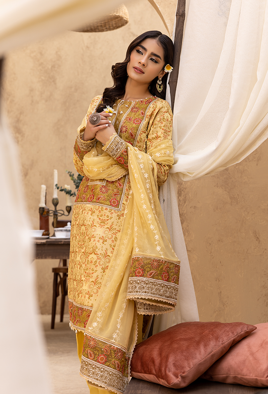Ishq-Embroidered Jacquard-IS-02 Jacquard Pakistani Winter Dresses - Humdum - 2