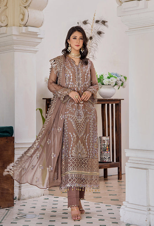 Pareesha embroidery tilla work collection-PS-04 Raw Silk Pakistani Winter Dresses - Humdum - 2