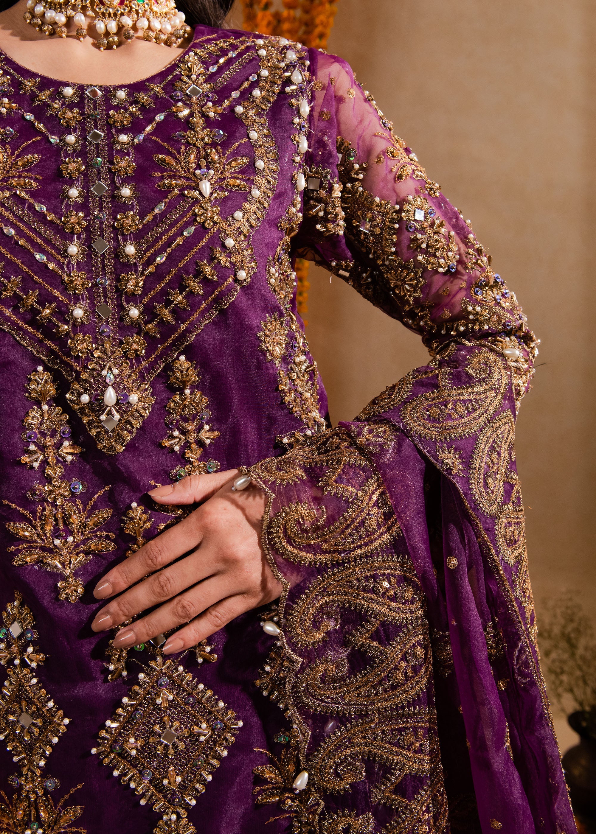 Yashfa Organza Pakistani Formal Dresses - Maria Osama Khan - 6