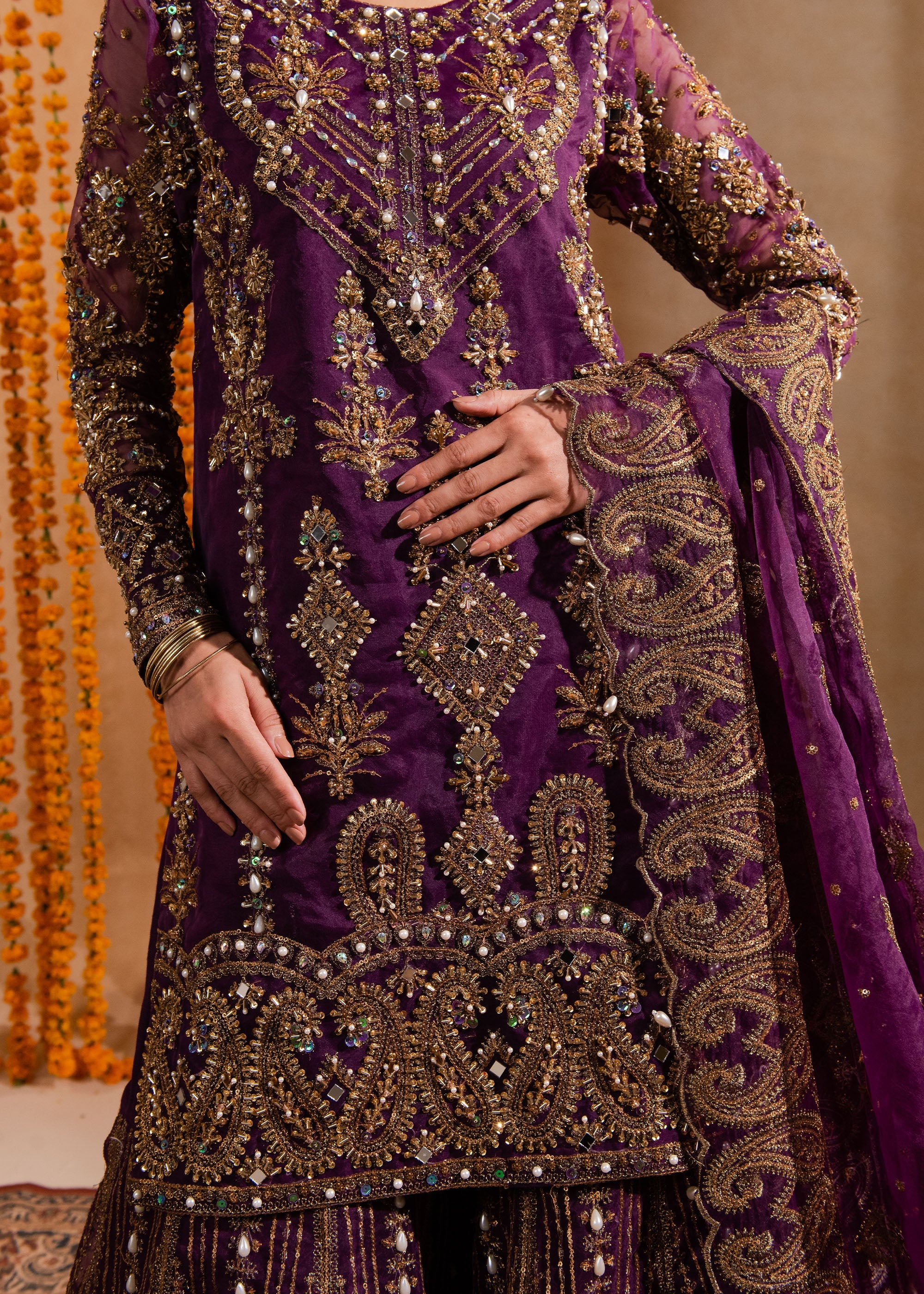 Yashfa Organza Pakistani Formal Dresses - Maria Osama Khan - 4