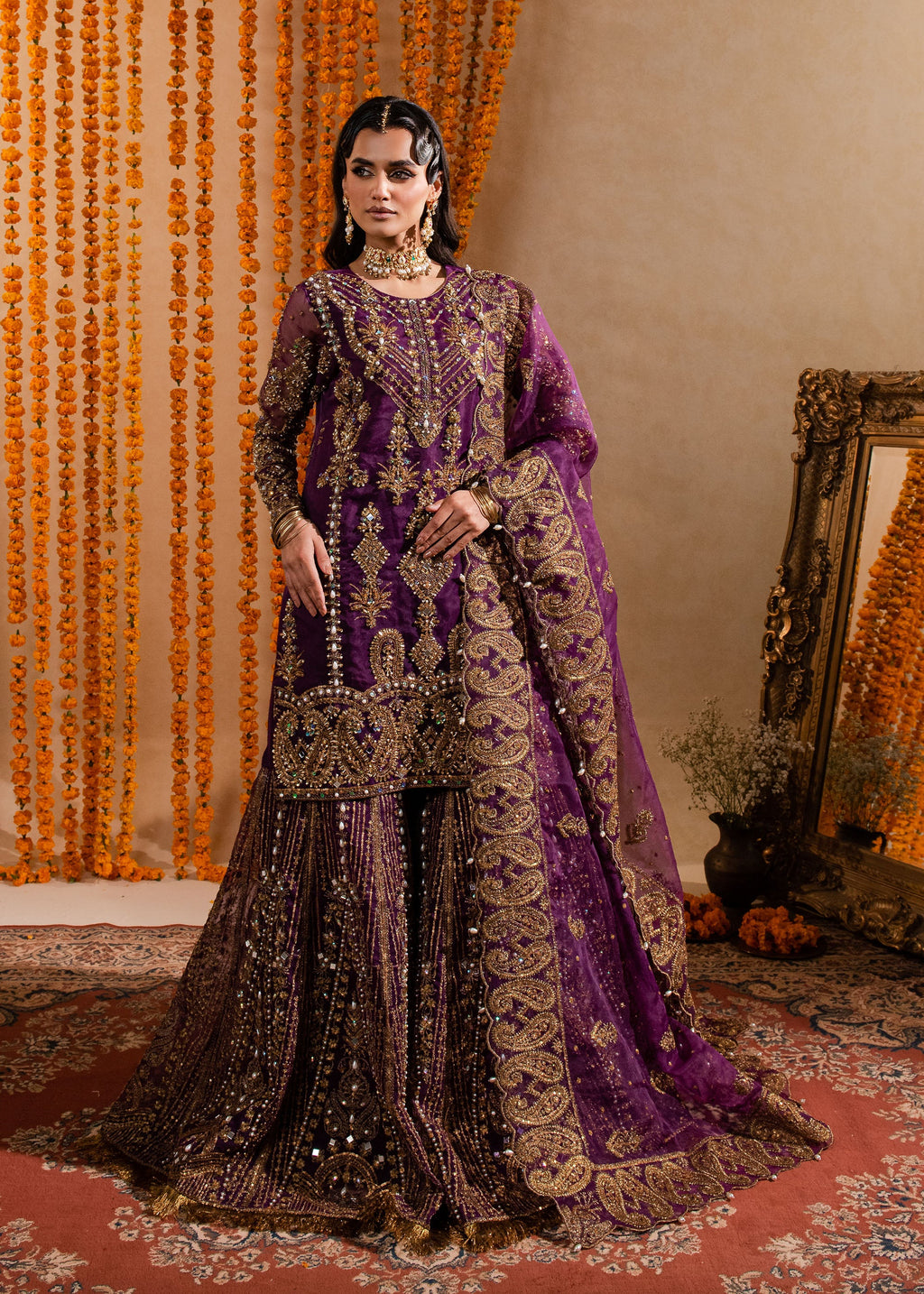 Yashfa Organza Pakistani Formal Dresses - Maria Osama Khan - 1