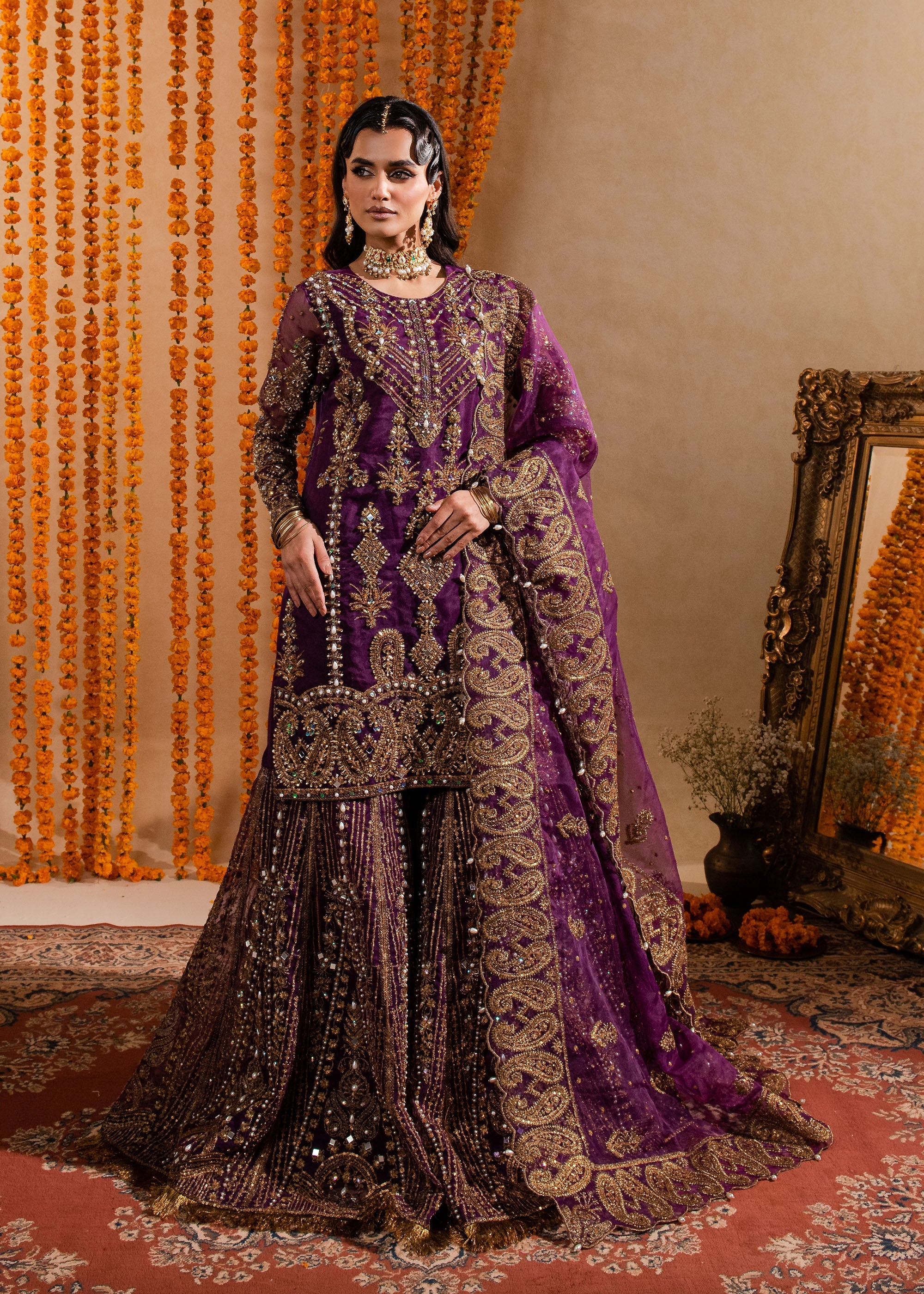 Yashfa Organza Pakistani Formal Dresses - Maria Osama Khan - 1