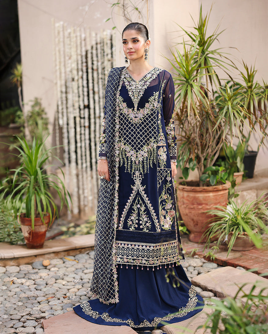 Nilofar Raw Silk Pakistani Formal Dresses - Roheenaz - 1
