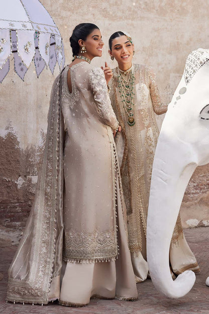 Ulfat Raw Silk Pakistani Formal Dresses - Afrozeh - 3