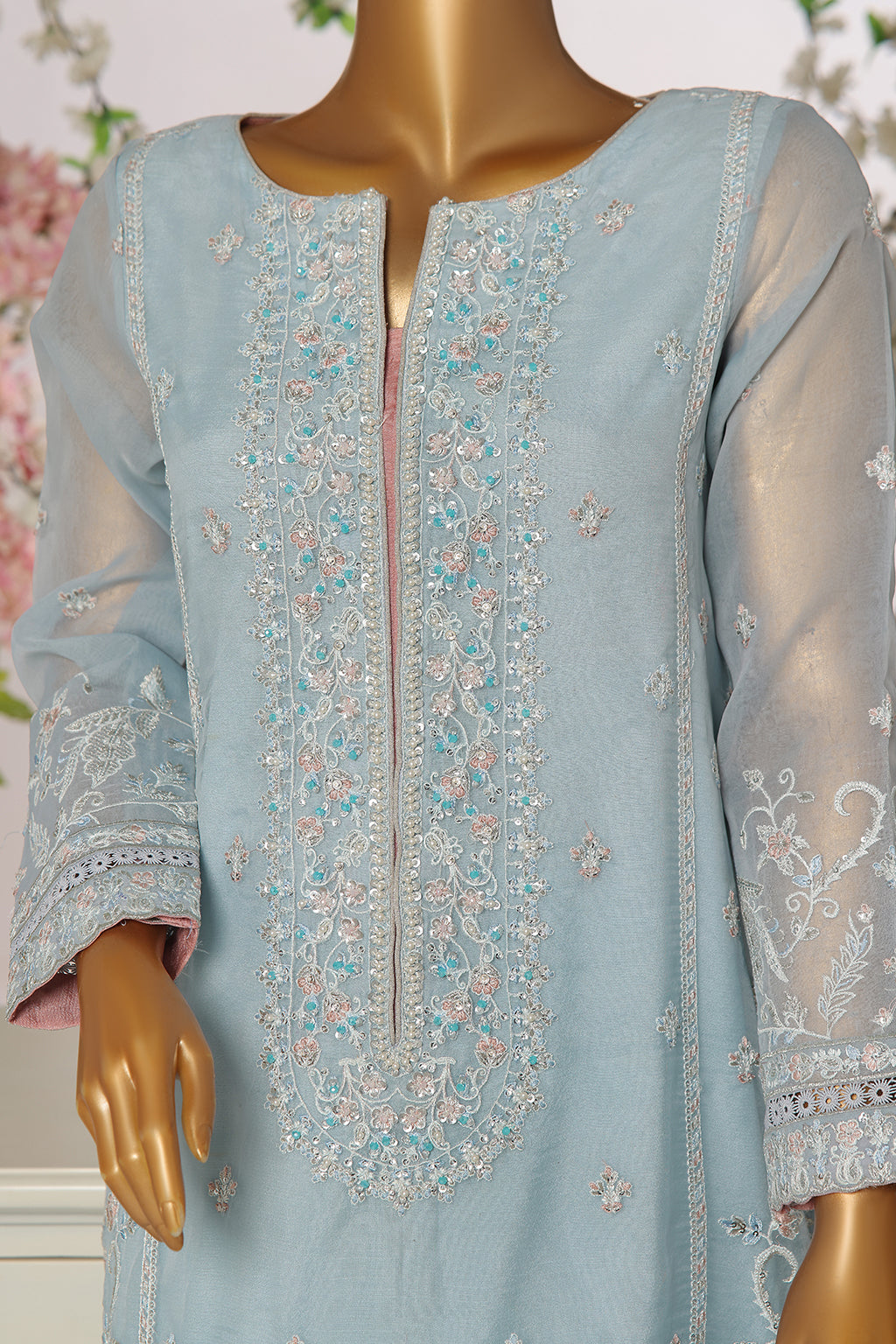 EF - 107 Raw Silk Pakistani Formal Dresses - Emaan Adeel - 2