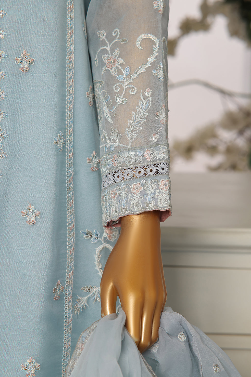 EF - 107 Raw Silk Pakistani Formal Dresses - Emaan Adeel - 4