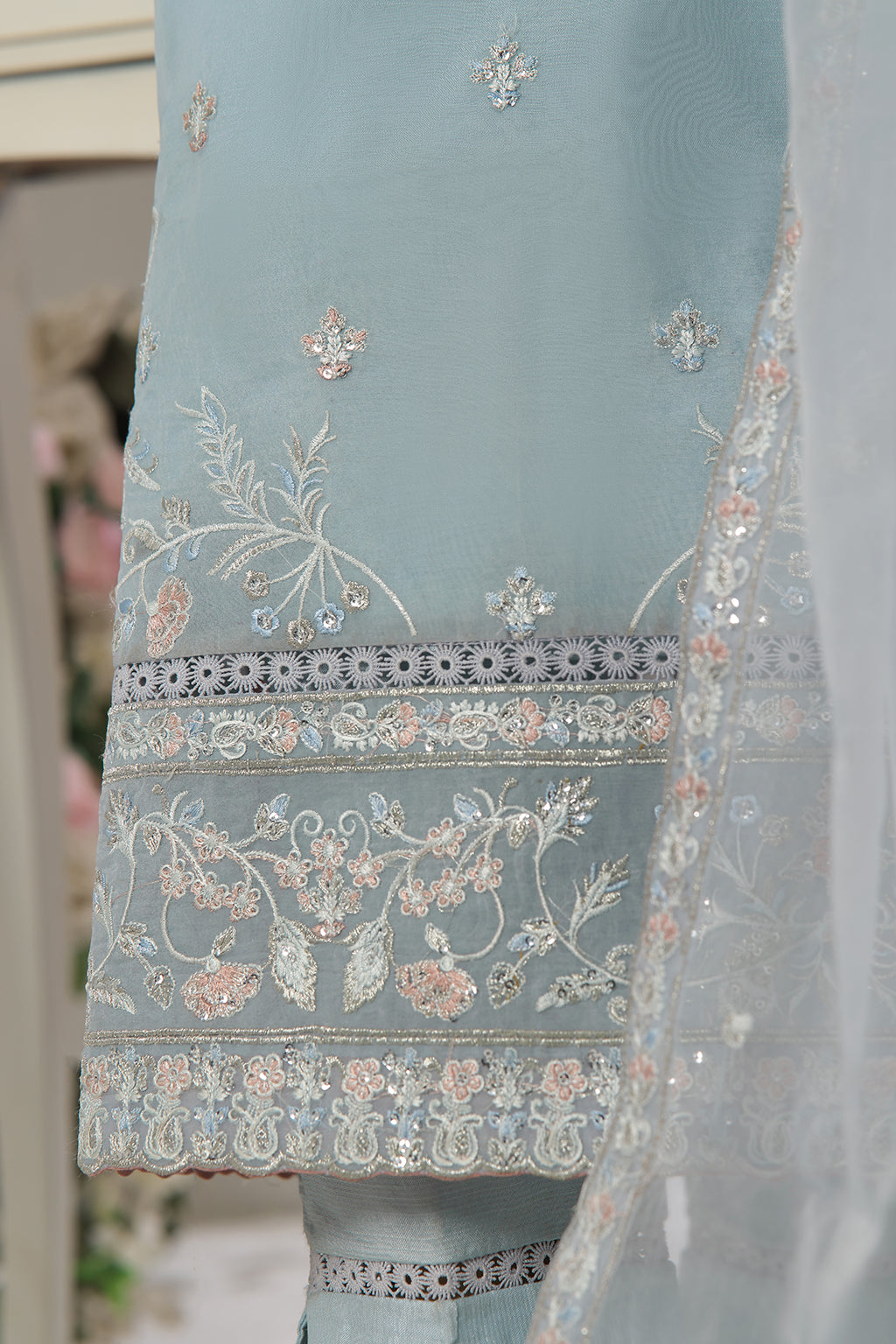 EF - 107 Raw Silk Pakistani Formal Dresses - Emaan Adeel - 3