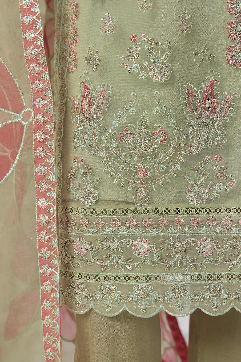 EF - 109 Raw Silk Pakistani Formal Dresses - Emaan Adeel - 4