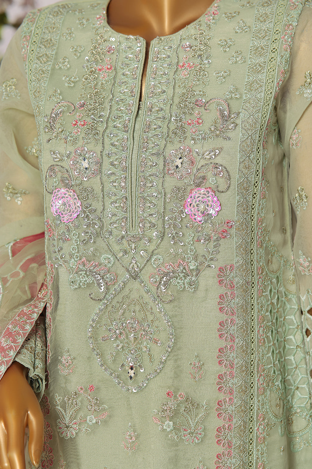 EF - 109 Raw Silk Pakistani Formal Dresses - Emaan Adeel - 3
