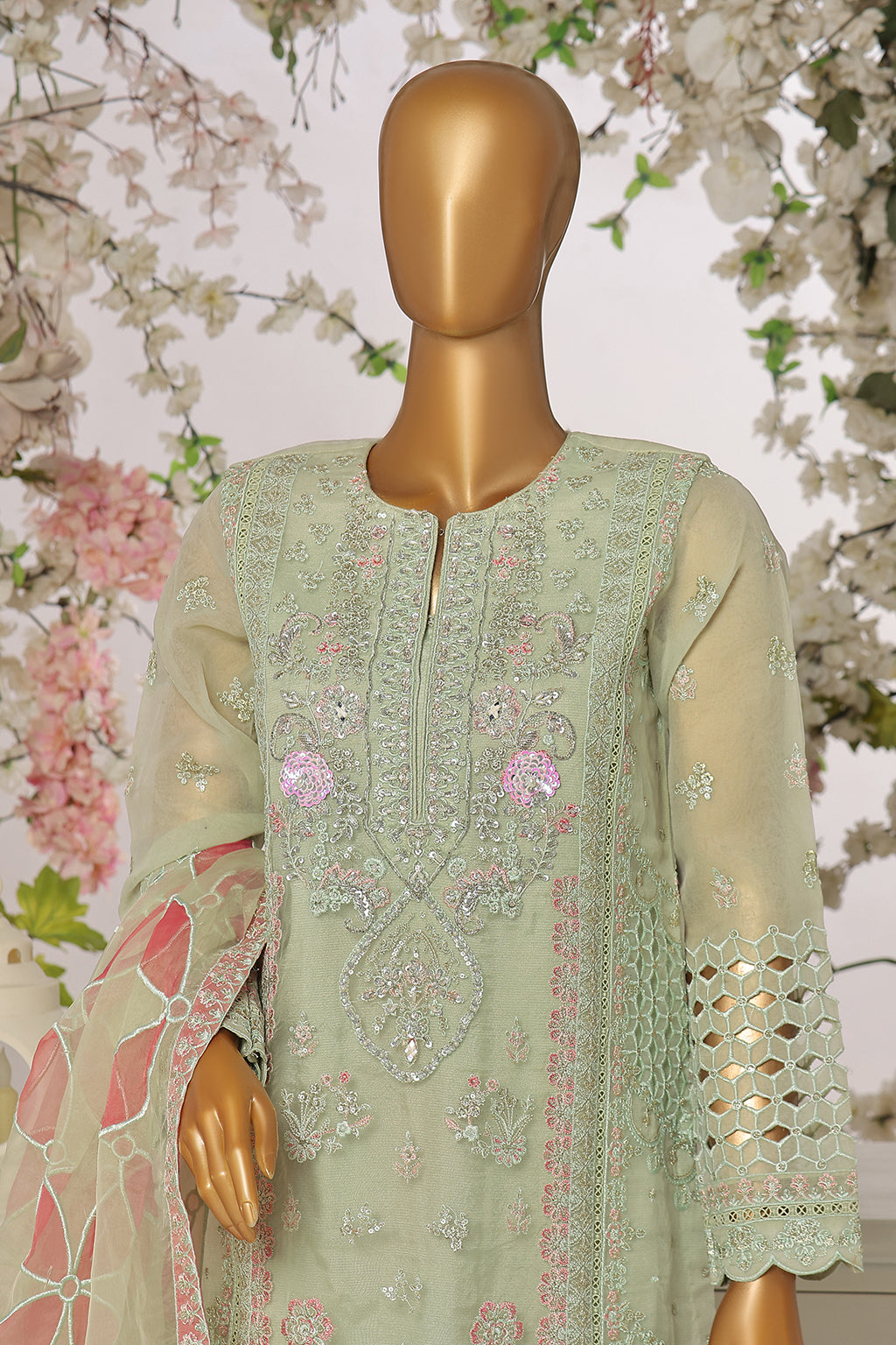 EF - 109 Raw Silk Pakistani Formal Dresses - Emaan Adeel - 2