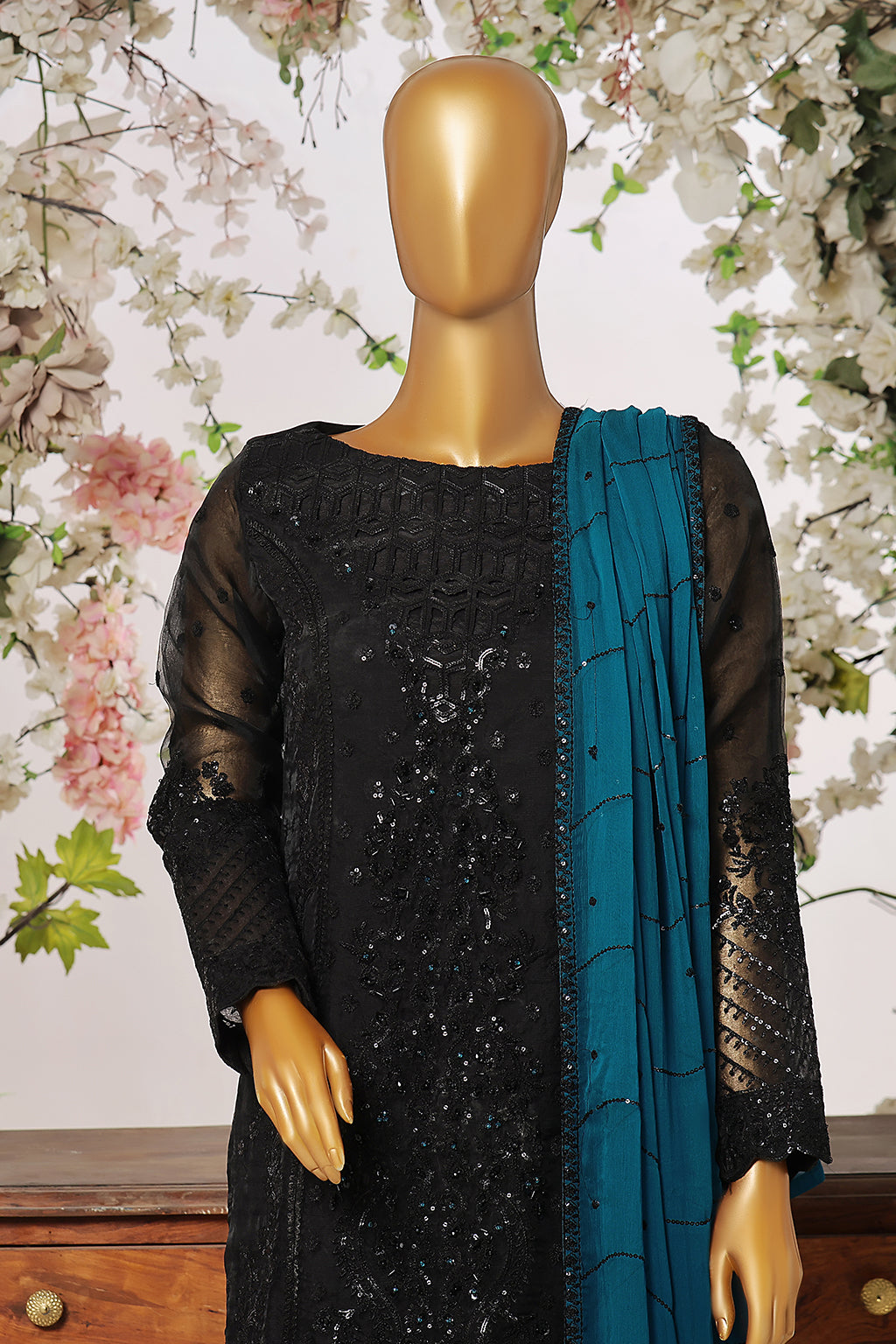 EF - 108 Raw Silk Pakistani Formal Dresses - Emaan Adeel - 2