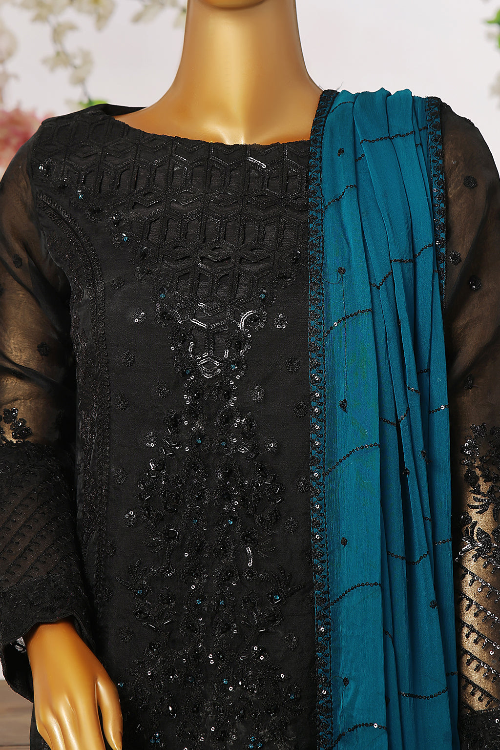 EF - 108 Raw Silk Pakistani Formal Dresses - Emaan Adeel - 4