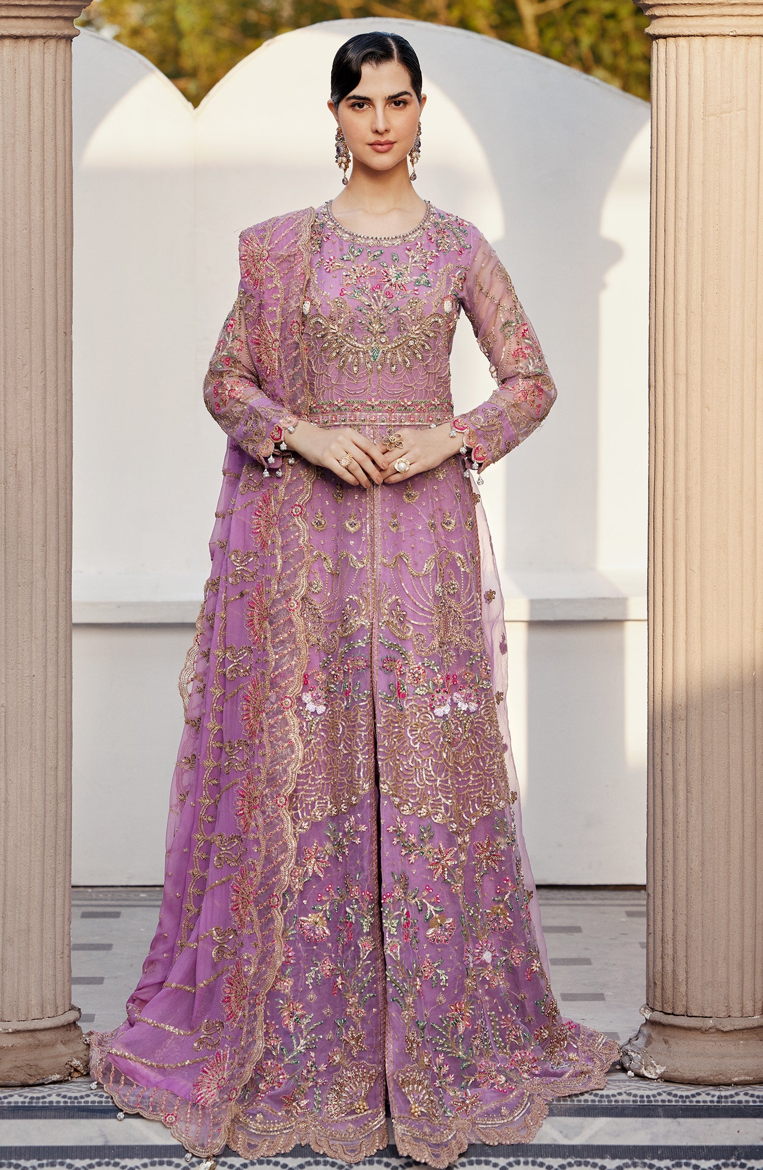 GITI Raw Silk Pakistani Formal Dresses - Emaan Adeel - 1