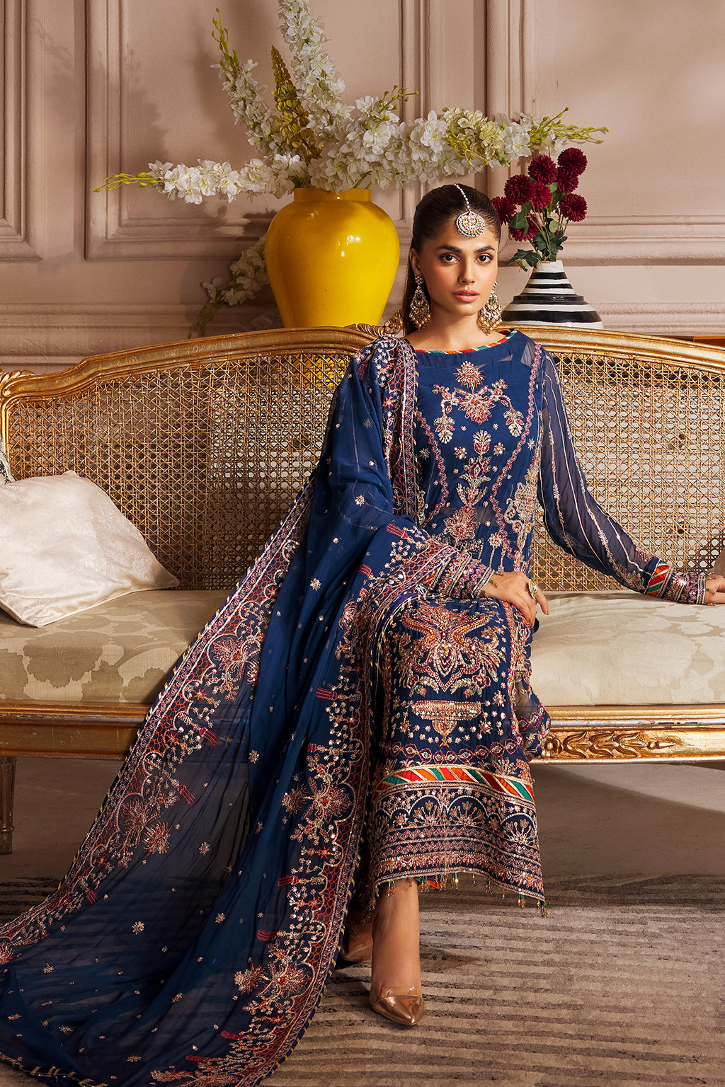EL-02 Raw Silk Pakistani Formal Dresses