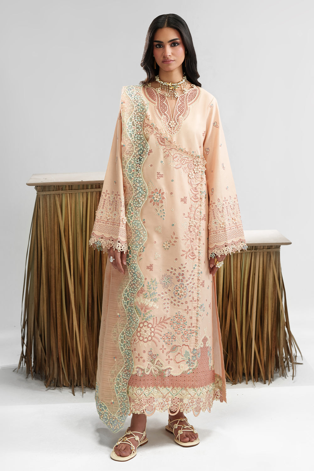 SORELLE (AD-02) Organza Pakistani Formal Dresses - aabyaan - 1