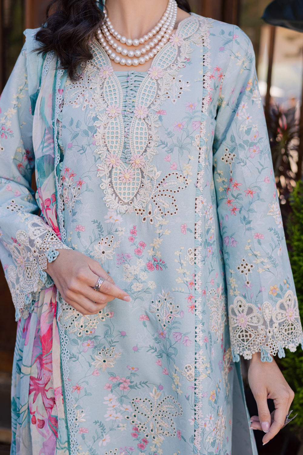 ZARMINAH (AV-01) Chiffon Pakistani Summer Dresses - aabyaan - 4