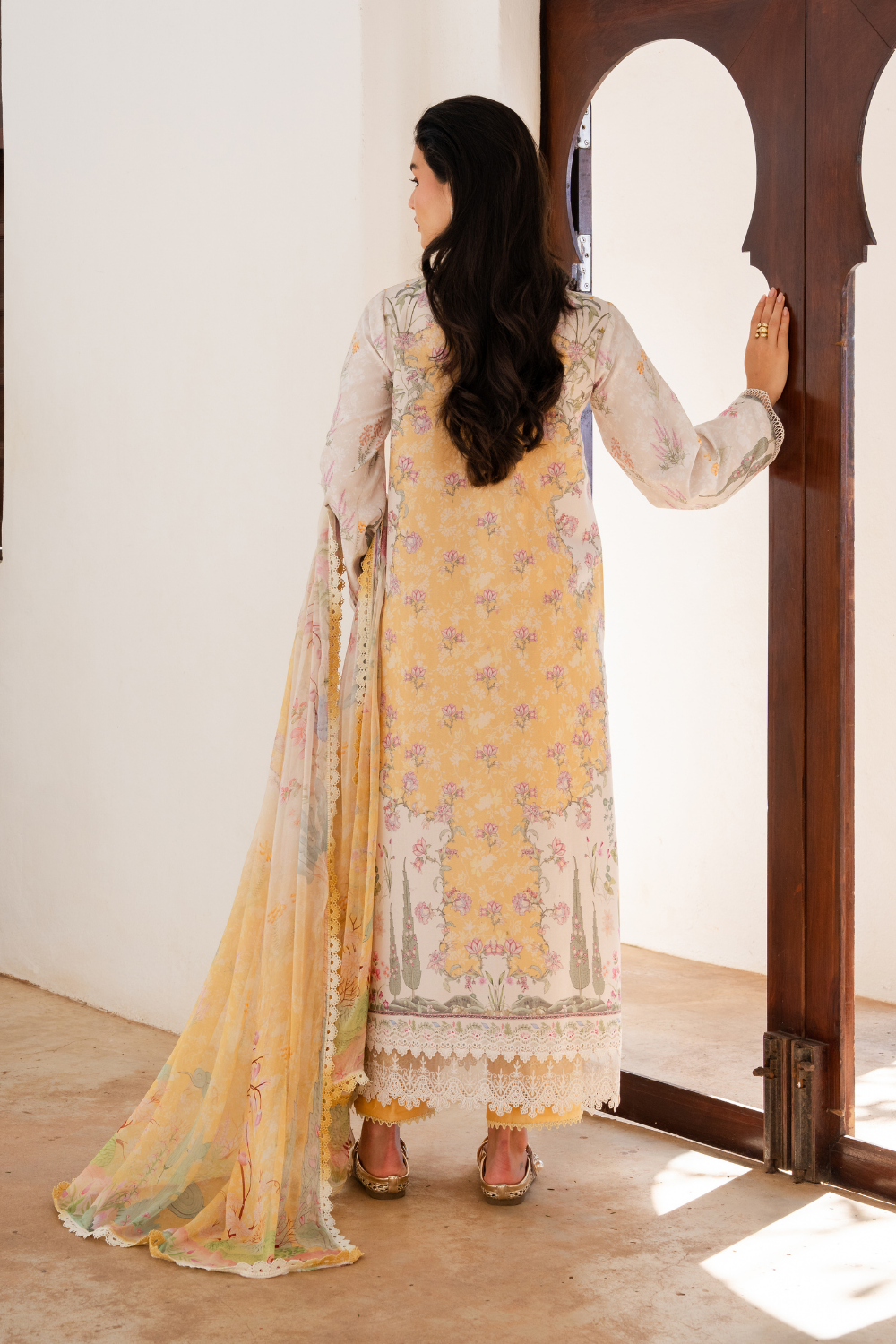NURAYA (AZ-10) Chiffon Pakistani Summer Dresses - aabyaan - 3