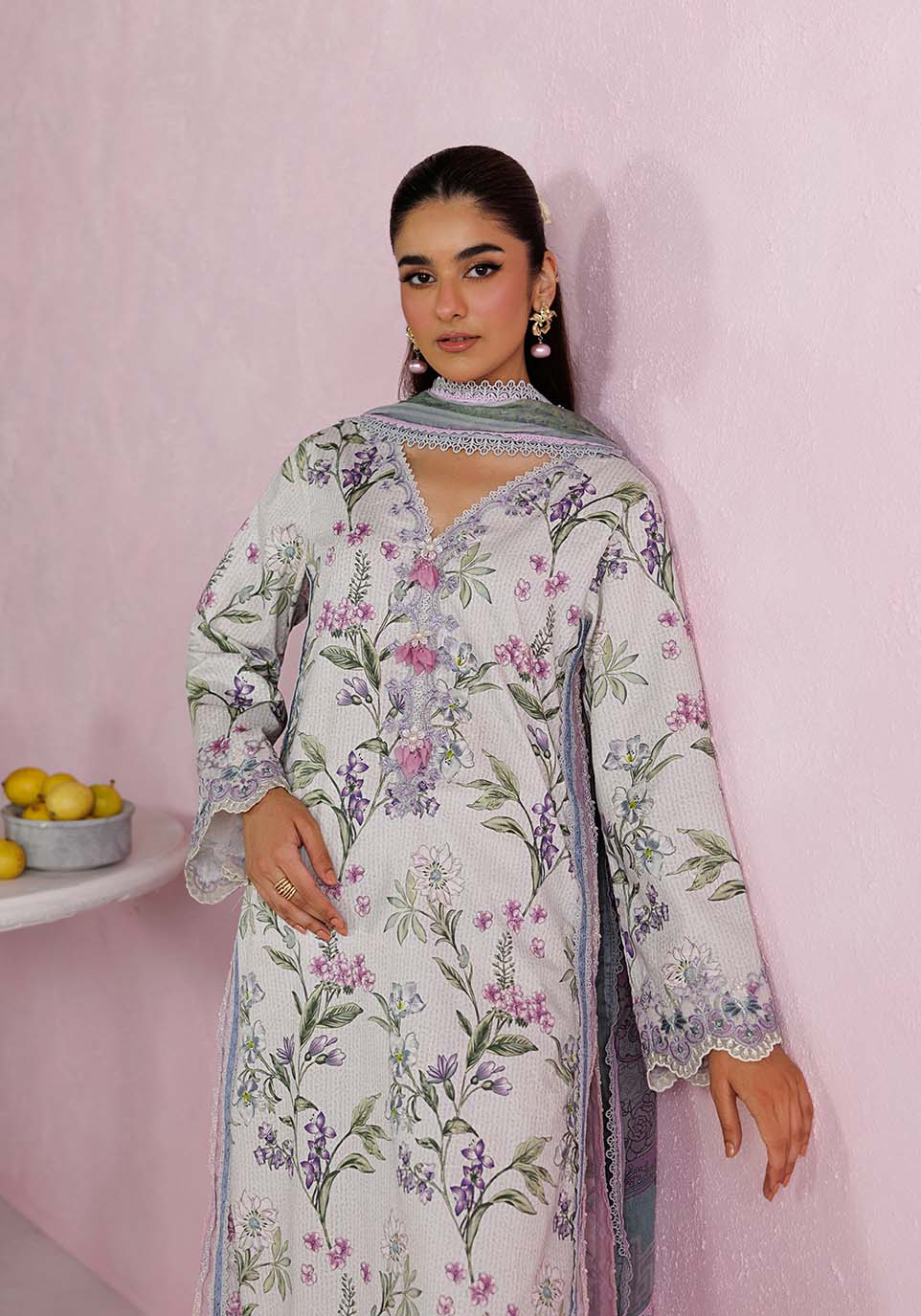 AFSOON ZQ002 Chiffon Pakistani Summer Dresses - Zarqash - 5