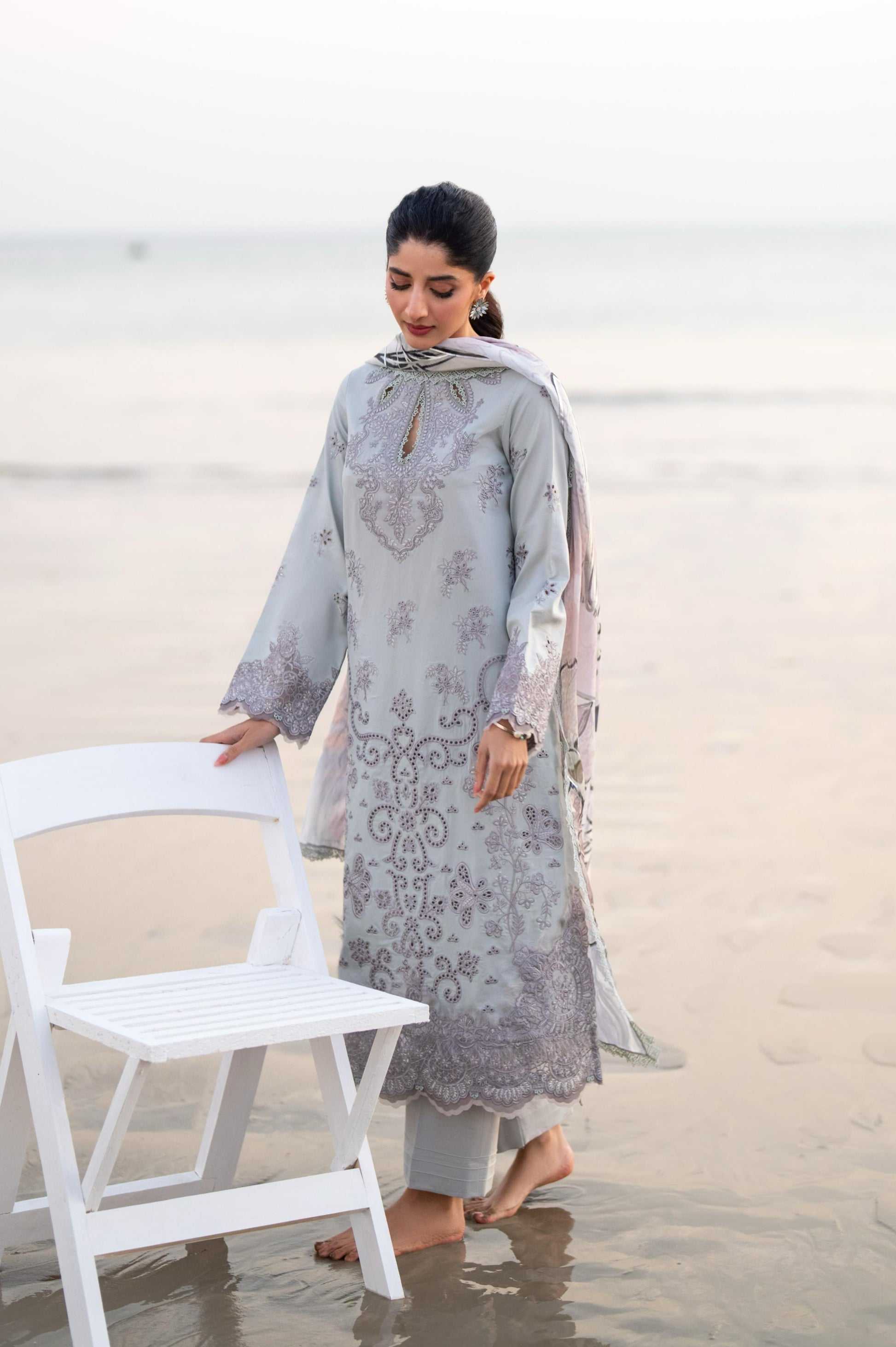 ZUMAR (AS-10) Cotton Pakistani Summer Dresses - aabyaan - 4