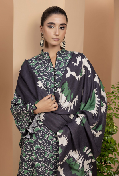 Zara - D04 Khaddar Pakistani Winter Dresses - Humdum - 3