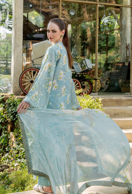 Scenery - Printkari D04 Chiffon Pakistani Summer Dresses - Humdum - 2
