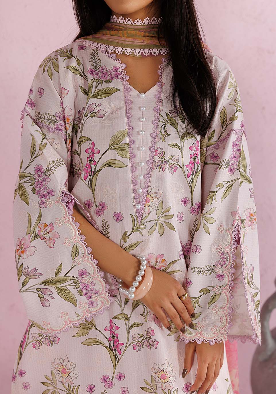 AFSOON ZQ003 Chiffon Pakistani Summer Dresses - Zarqash - 3