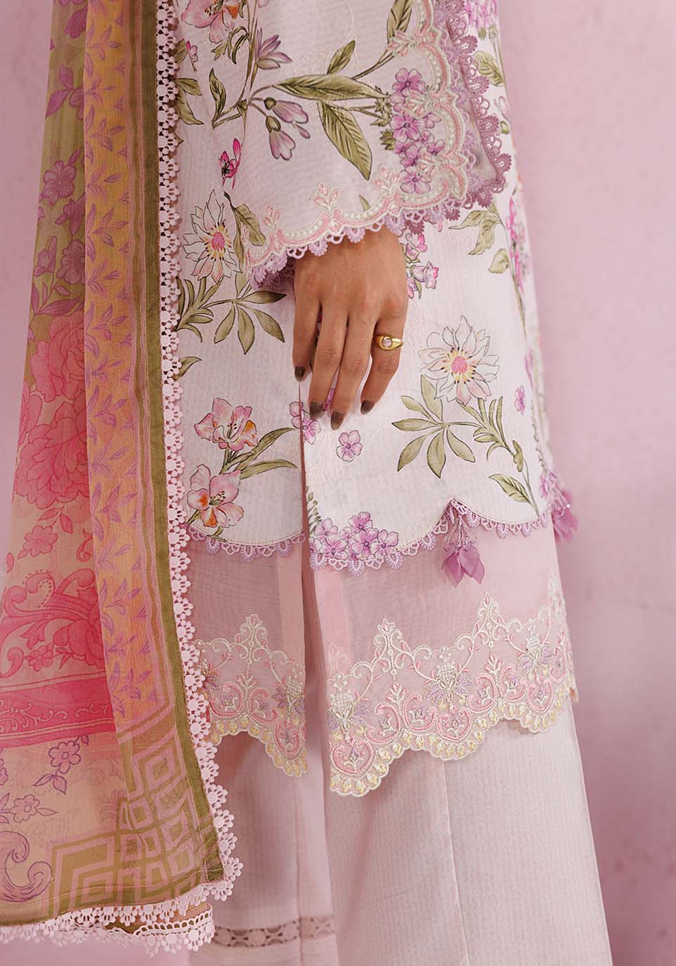 AFSOON ZQ003 Chiffon Pakistani Summer Dresses - Zarqash - 4