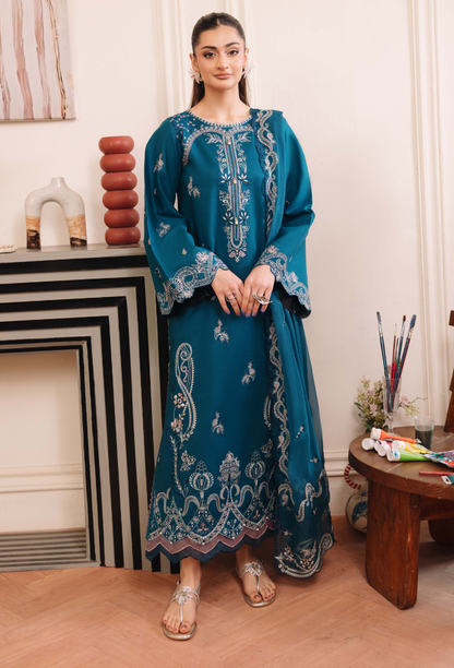 Mirha'2 - D07 Organza Pakistani Summer Dresses - Humdum - 1