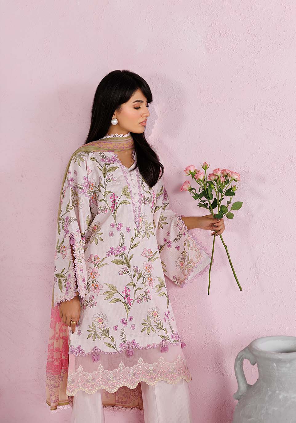 AFSOON ZQ003 Chiffon Pakistani Summer Dresses - Zarqash - 5