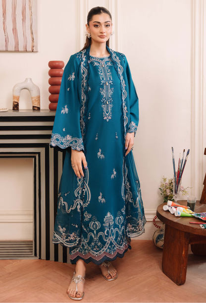 Mirha'2 - D07 Organza Pakistani Summer Dresses - Humdum - 3