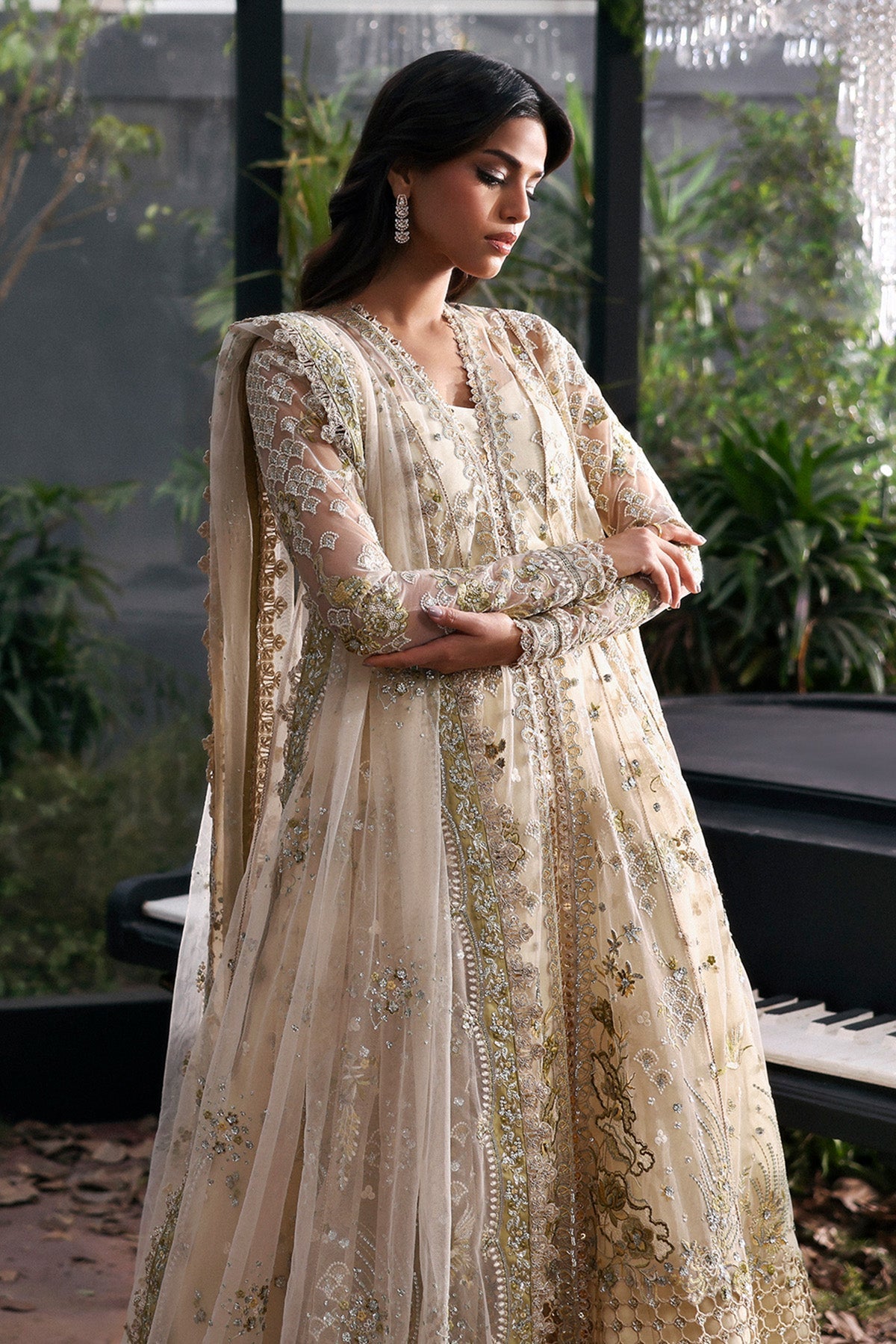 Fleurie Raw Silk Pakistani Formal Dresses - Afrozeh - 4