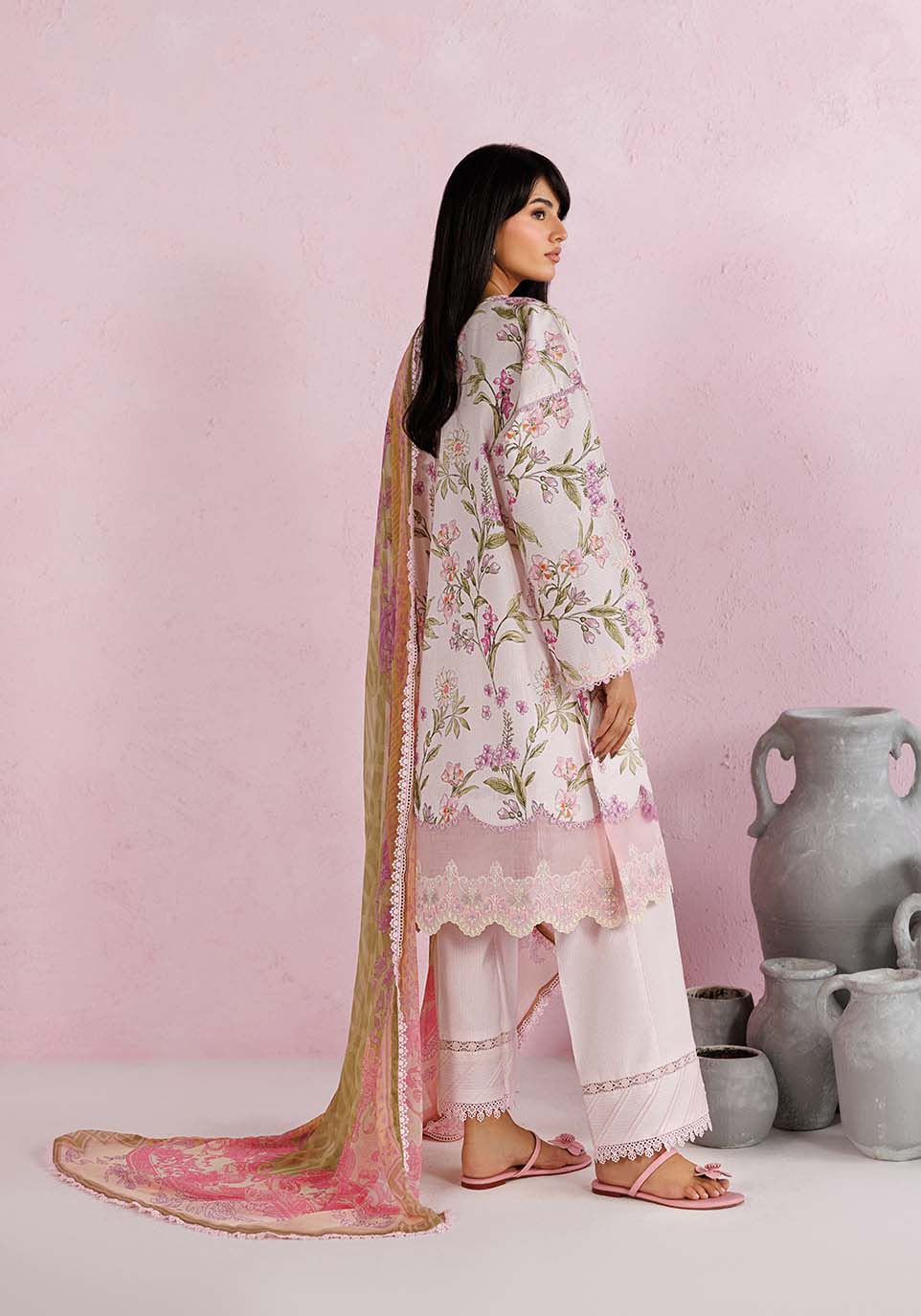 AFSOON ZQ003 Chiffon Pakistani Summer Dresses - Zarqash - 2