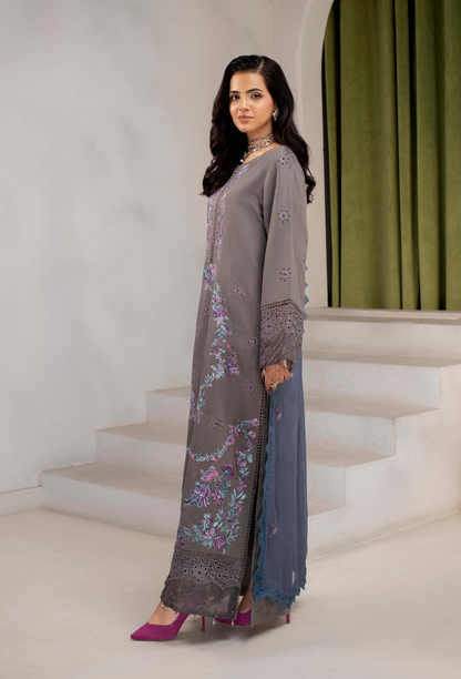 ELLENA - D08 Chiffon Pakistani Winter Dresses - Humdum - 2