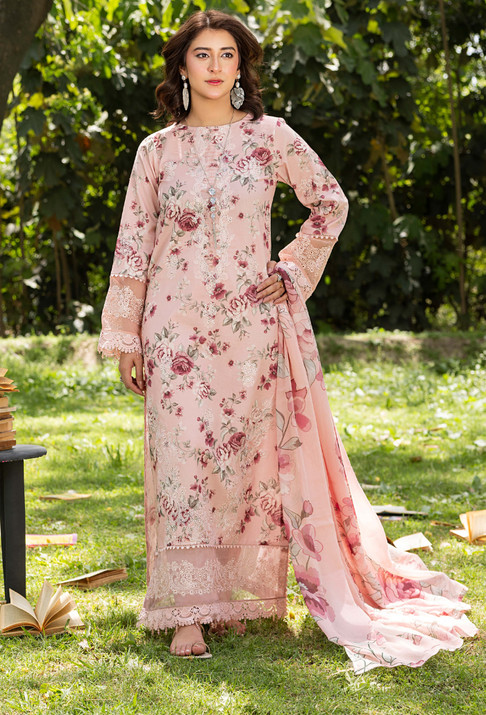 Koel-D10 Chiffon Pakistani Summer Dresses - Humdum - 1