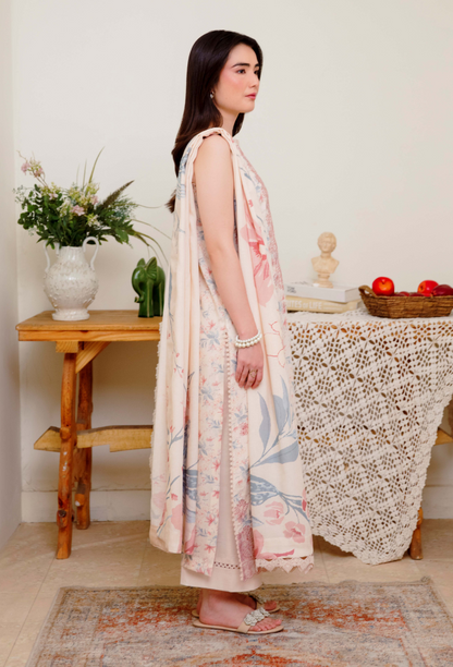 LAYLA - D08 Organza Pakistani Winter Dresses - Humdum - 3