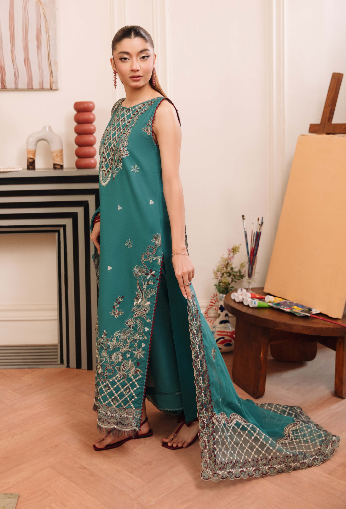 Mirha'2 - D06 Organza Pakistani Summer Dresses - Humdum - 3