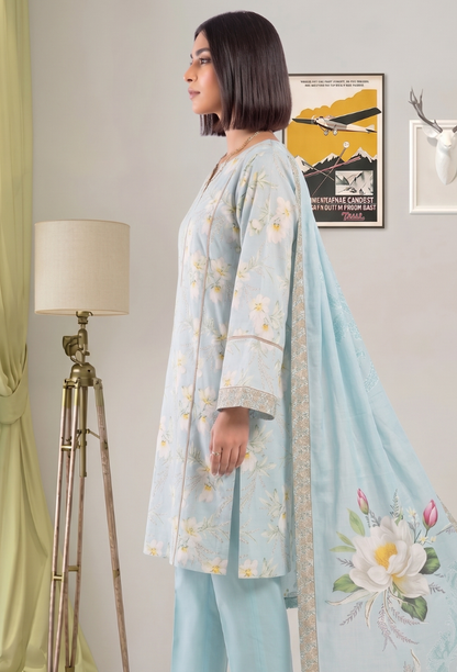 Floral Lawn Cotton Pakistani Summer Dresses - Humdum - 3