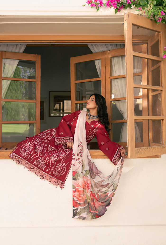 Mehrmaa - D04 Kayseri Organza Pakistani Summer Dresses - Humdum - 4