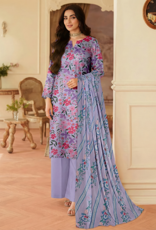 Floral - D03 Chiffon Pakistani Summer Dresses - Humdum - 1
