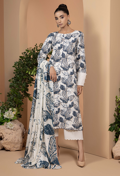 Zara - D06 Khaddar Pakistani Winter Dresses - Humdum - 3