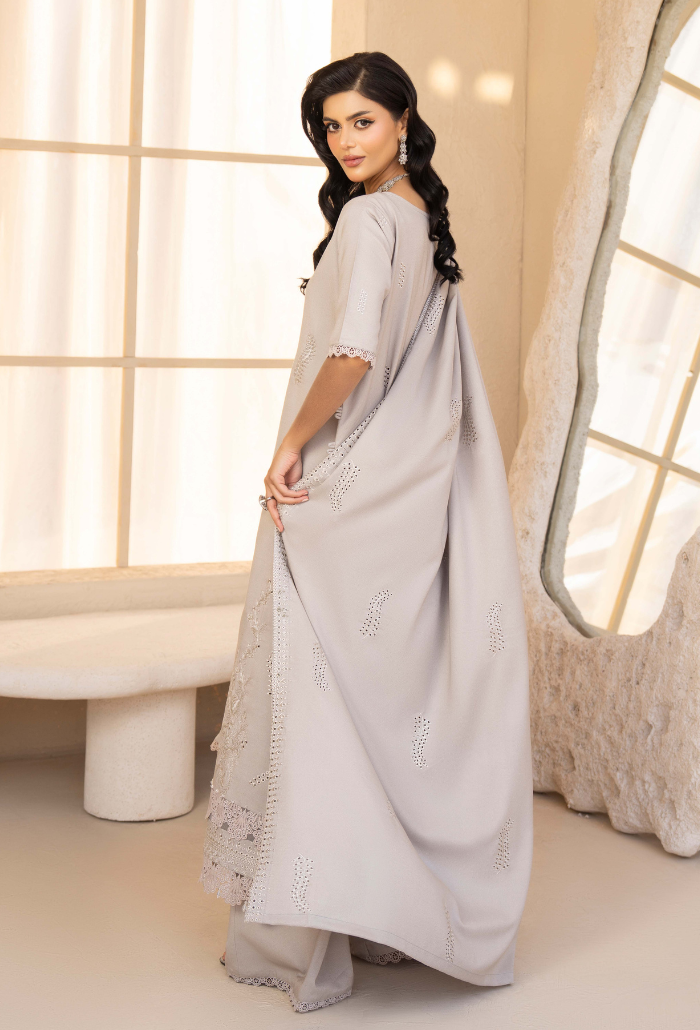 Jugnu By Humdum - D09 Premium Fabric Pakistani Winter Dresses - Humdum - 2
